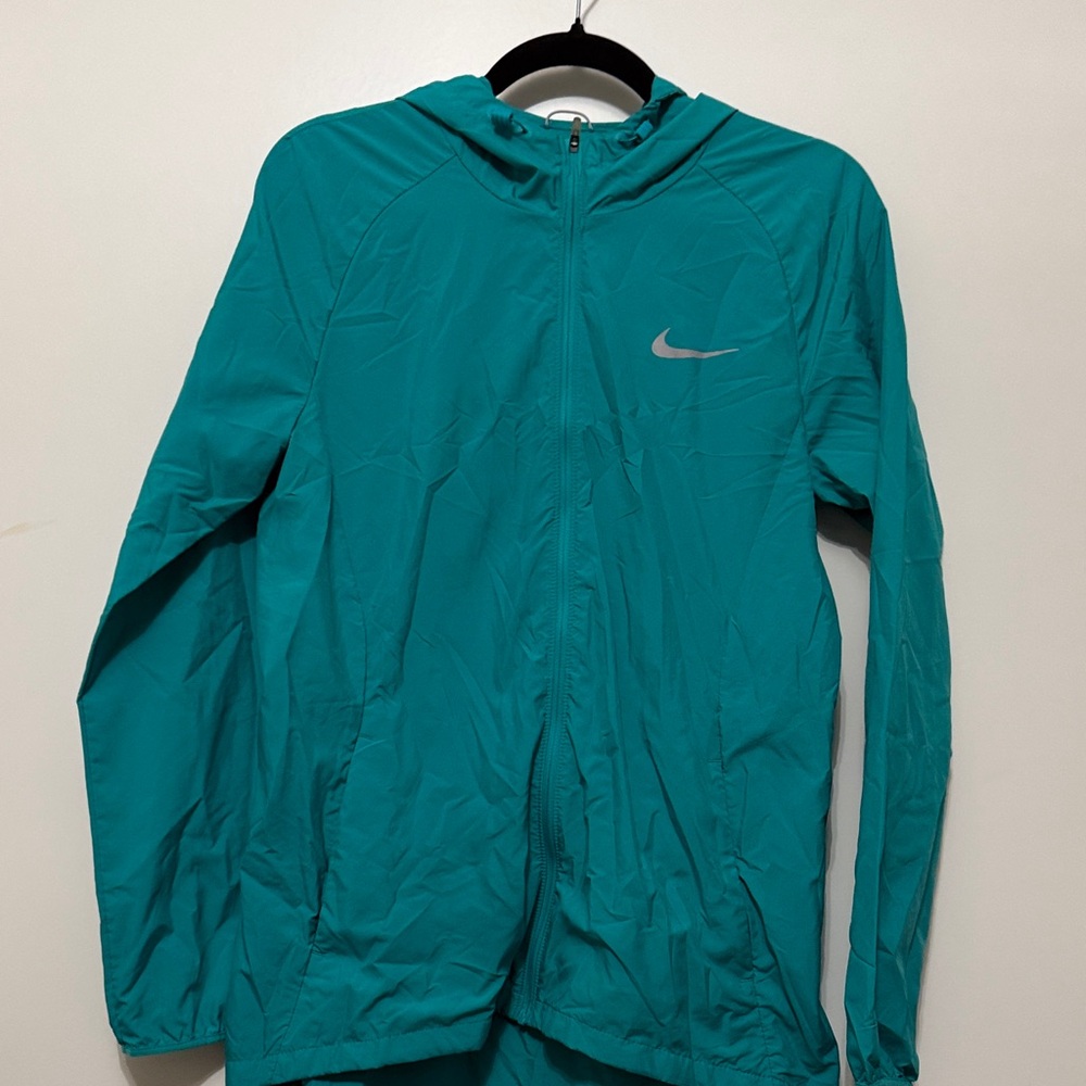 Nike Teal Full-Zip Hooded Running Jacket